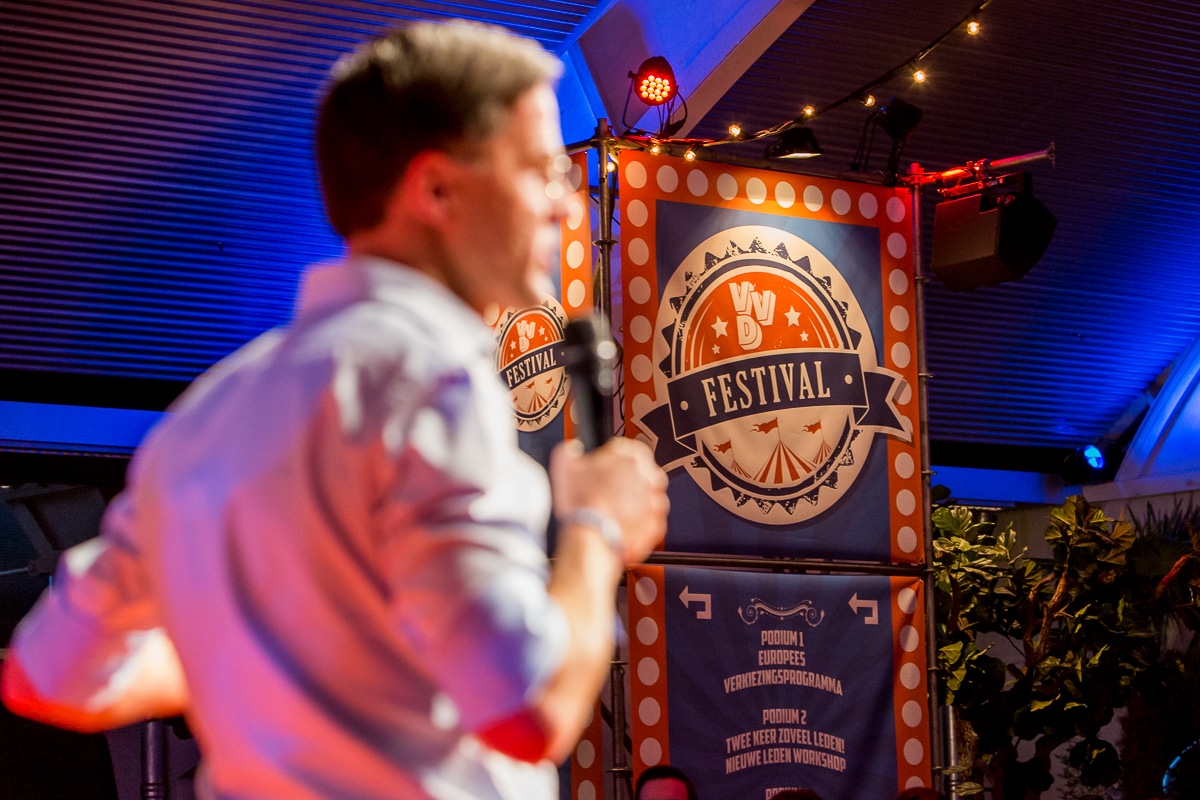 Mark Rutte op het VVD festival door Marcel Krijgsman