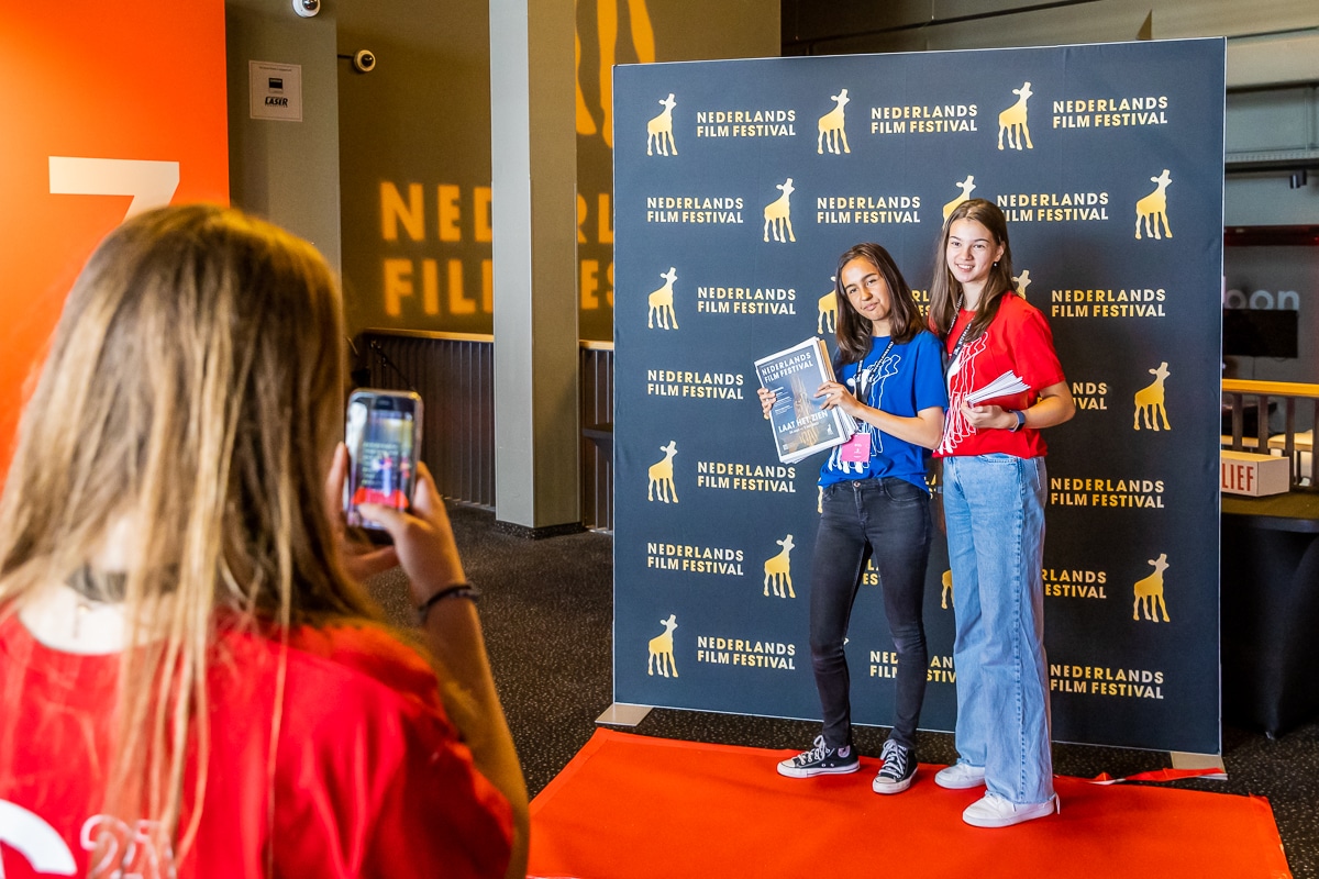 Medewerkers en vrijwilligers tijdens Nederlands Film Festival