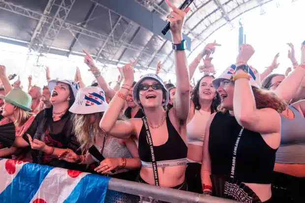 Bezoekers op Lowlands festival
