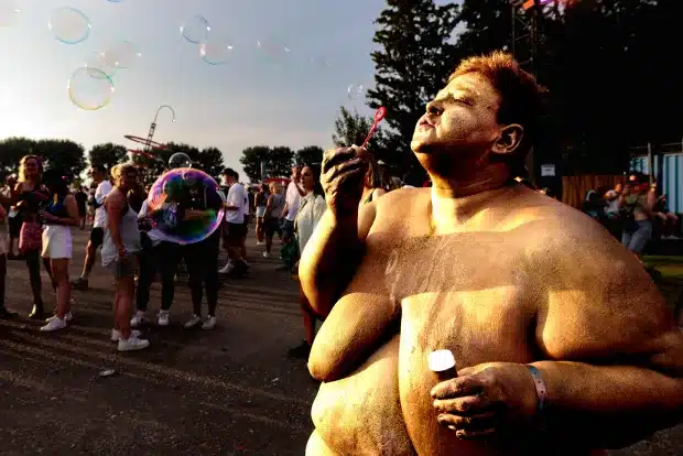 Golden hour tijdens het Lowlands festival