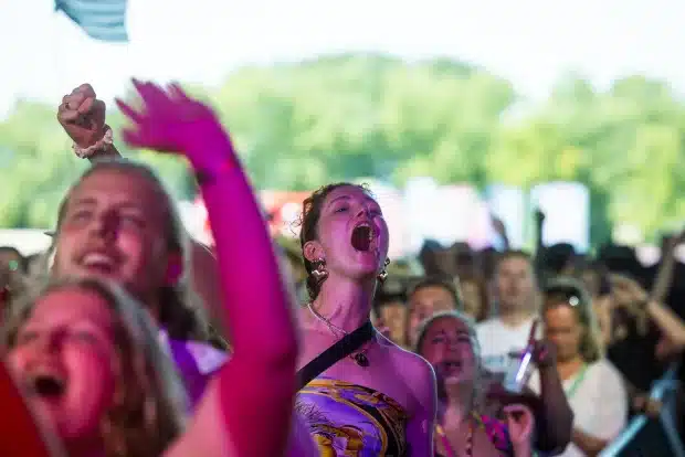 Enthousiast publiek op het Lowlands festival